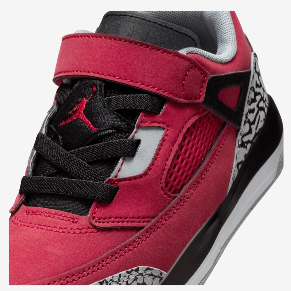 Jordan Spizike Low (PS) Kids Sneakers in Red and Gray - Picture 7 of 11